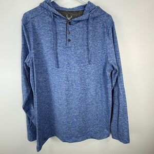 Nicoby premium‎ Casual Blue Hooded Sweatshirt for Men